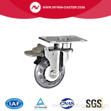 Three Inch Plate PU Medical Caster